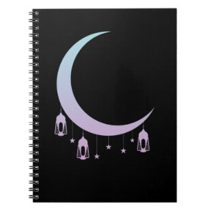 Crescent Moon Gothic Spiritual Pastel Goth Notizblock