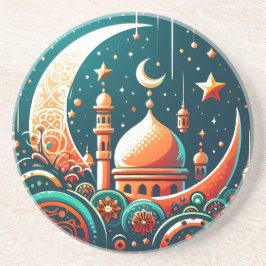 Crescent Moon Mosque Getränkeuntersetzer