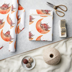 Crescent Moon Mushroom Cottagecore Fungi Mycology Geschenkpapier