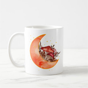 Crescent Moon Mushroom Cottagecore Fungi Mycology Kaffeetasse