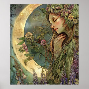 Crescent Moon Ostara Poster