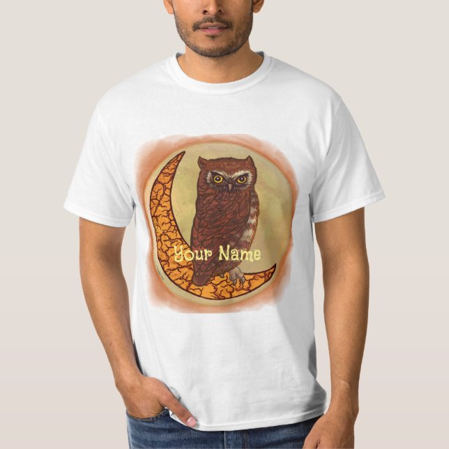 Crescent Moon Owl T - Shirt (Vorderseite)