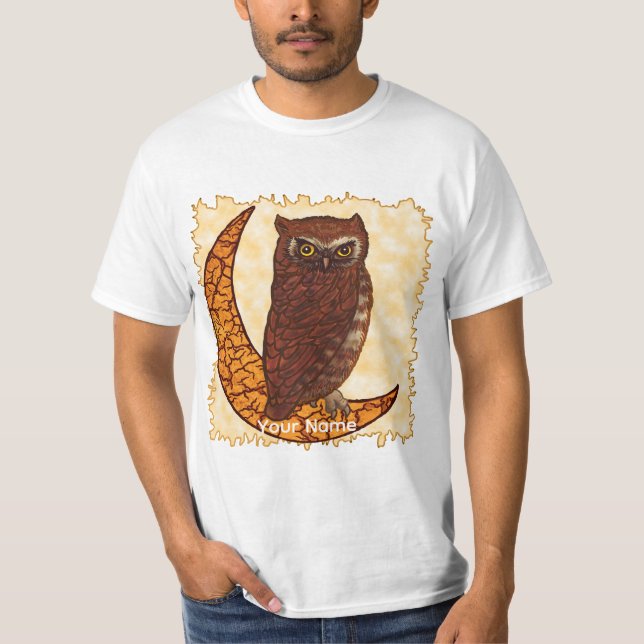 Crescent Moon Owl T - Shirt (Vorderseite)