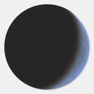 Crescent Moon Runder Aufkleber