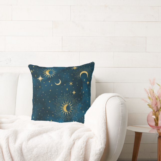 Crescent Moon Starry Night Celestial Kissen (Liege)