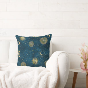 Crescent Moon Starry Night Celestial Kissen
