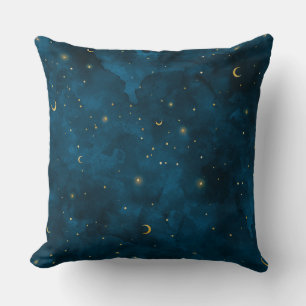 Crescent Moon Starry Night Celestial Kissen