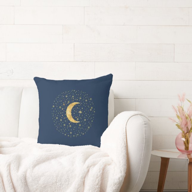 Crescent Moon Starry Night Kissen (Liege)