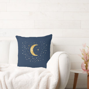 Crescent Moon Starry Night Kissen