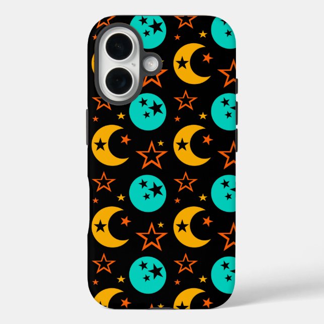 Crescent Moon Stars Night Sky Galaxy Mitternacht Case-Mate iPhone Hülle (Rückseite)