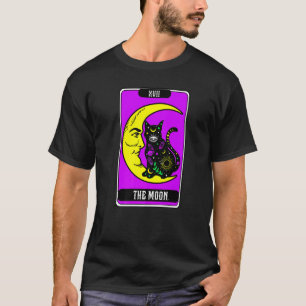 Crescent Moon und Cat Tarot Card Graphic the Moon T-Shirt