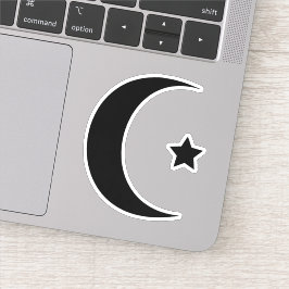 Crescent Moon und Star Vinyl Cut Sticker