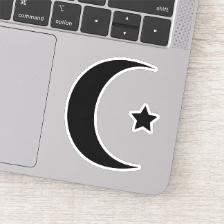 Crescent Moon und Star Vinyl Cut Sticker