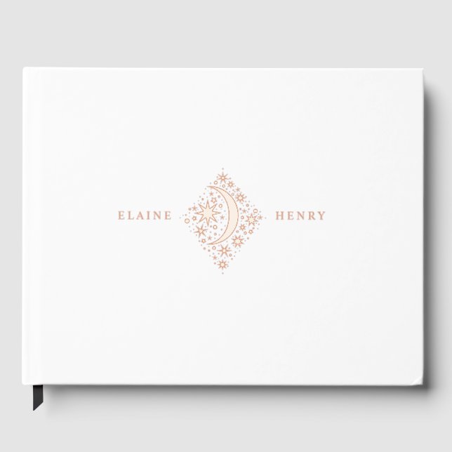 Crescent Moon und Stars Gästebuch (Vorderseite)