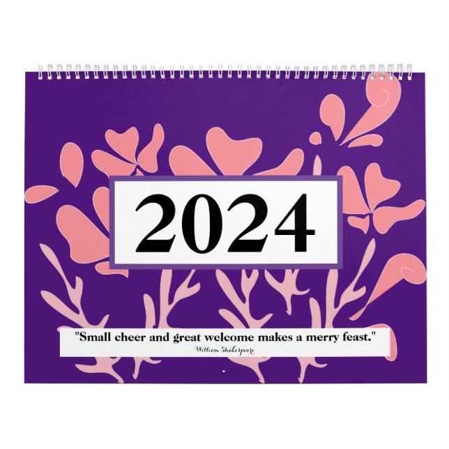 Crescent neue Designs bunt Quark Shakespeare Kalender (Titelbild)