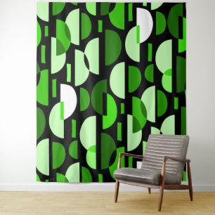 Crescent Pattern 010921 - Grass Green Wandteppich