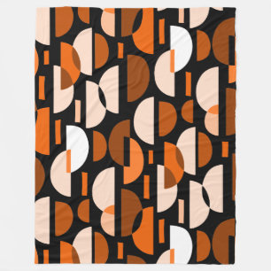Crescent Pattern 010921 - Orange Fleecedecke