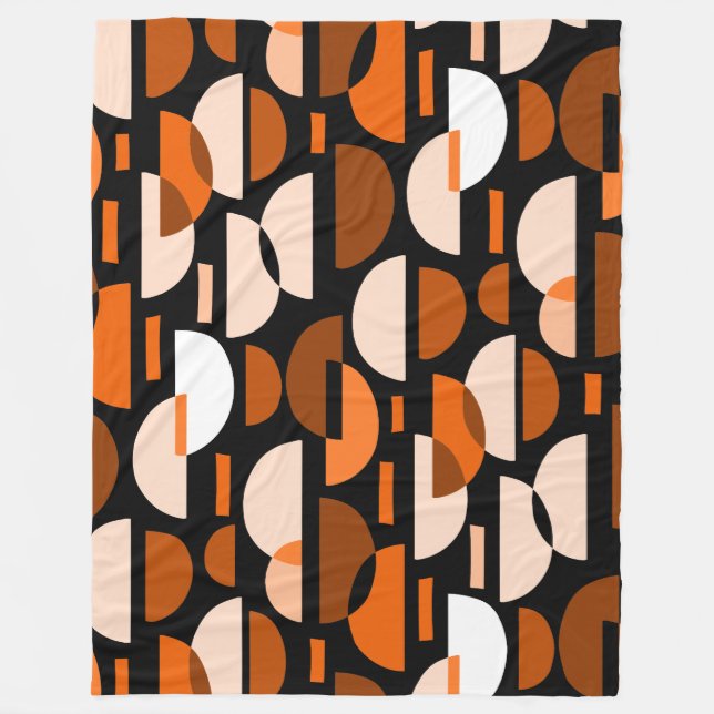 Crescent Pattern 010921 - Orange Fleecedecke (Vorderseite)