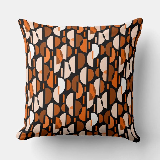 Crescent Pattern 010921 - Orange Kissen (Vorderseite)