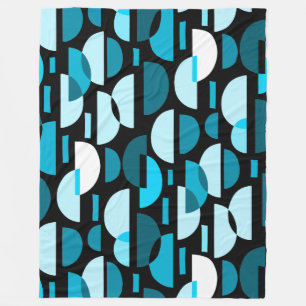 Crescent Pattern 010921 - Sky Blue Fleecedecke