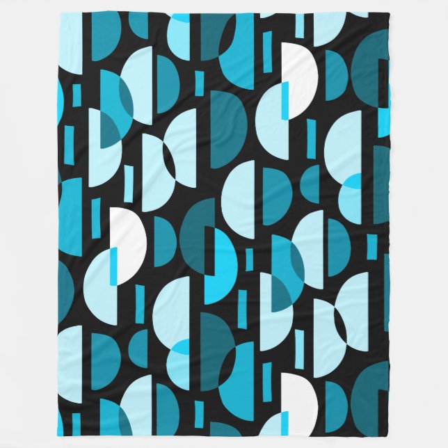 Crescent Pattern 010921 - Sky Blue Fleecedecke (Vorderseite)