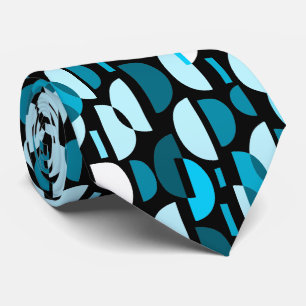 Crescent Pattern 010921 - Sky Blue Krawatte