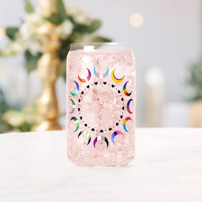 Crescent Pride Moons & Black Hearts Dosenglas (Insitu (Hochzeit))