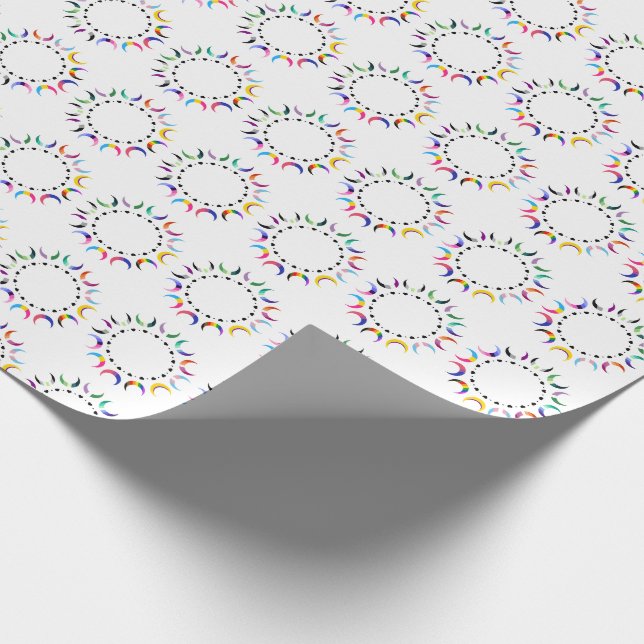 Crescent Pride Moons & Black Hearts Geschenkpapier (Ecke)