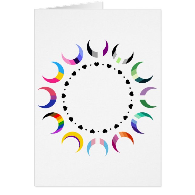Crescent Pride Moons & Herz Ring (Vorne)