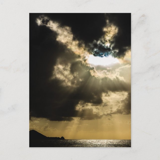 Crescent Sun während der Solarkrise Postkarte (Vorderseite)
