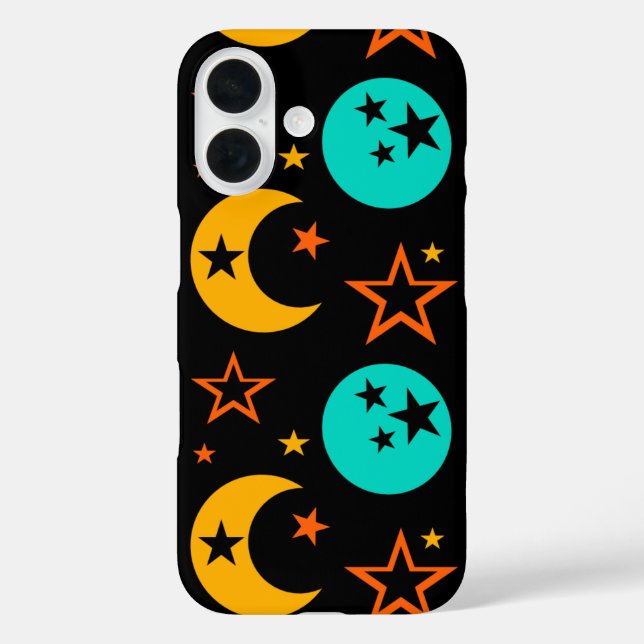 Crescent und Full Moon Stars Mitternacht Case-Mate iPhone Hülle (Rückseite)