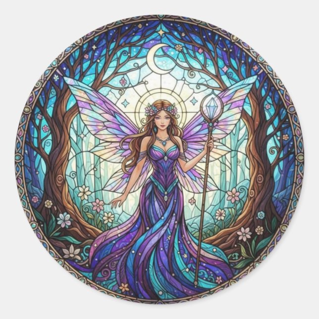 CrescentMoonFairy Runder Aufkleber (Vorderseite)