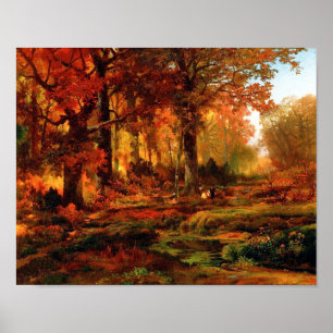 Cresheim Glen, Wissahickon, Autumn Thomas Moran Poster