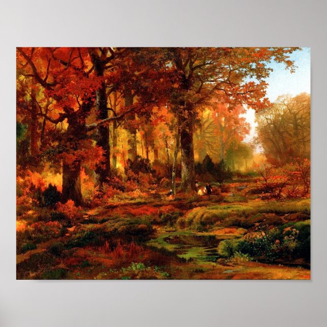 Cresheim Glen, Wissahickon, Autumn Thomas Moran Poster (Vorne)