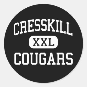 Cresskill - Cougars - High - Cresskill New Jersey Runder Aufkleber