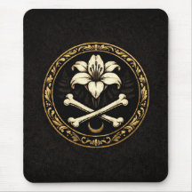 Crest-Mauspad | Dark Academia Lily & Bones