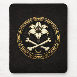 Crest-Mauspad | Dark Academia Lily & Bones Mousepad