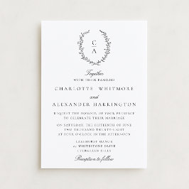 Crest, Old Money Aesthetic, transparent backgroud Einladung