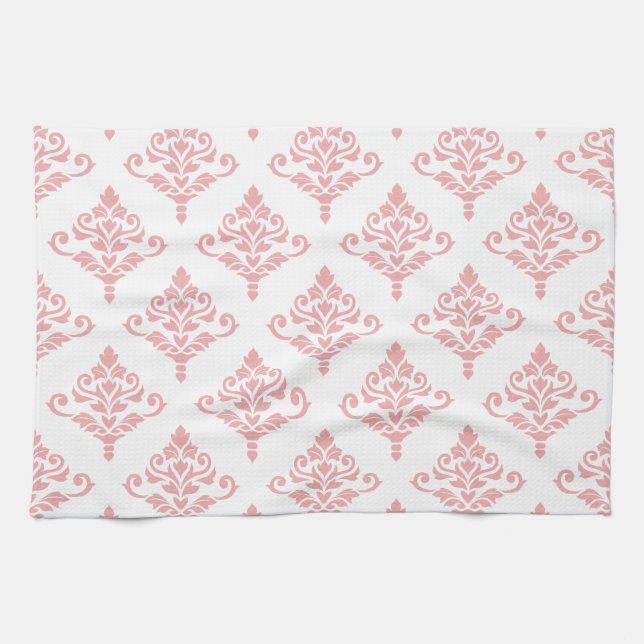 Cresta Damast Muster (B) Pink Handtuch (Horizontal)