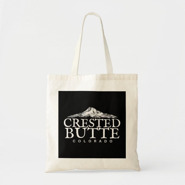 Crested Butte CO , Colorado Mountain Town Shirt Tragetasche (Vorne)