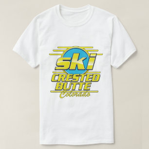 Crested Butte Colorado 80er Ski-Logo T-Shirt