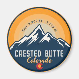 Crested Butte Colorado Berge Wandern Sonnenunterga Magnet