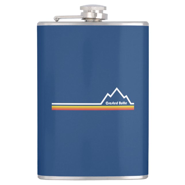 Crested Butte Colorado Flachmann (Vorderseite)