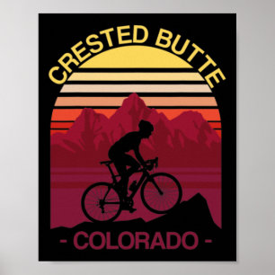 Crested Butte Colorado Mountainbiken Radfahrer Cyc Poster