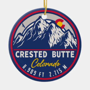 Crested Butte Colorado - Retro Souvenirs Keramik O Ornament