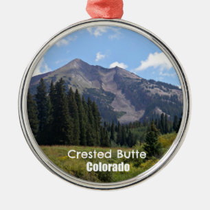 Crested Butte, Colorado Silbernes Ornament