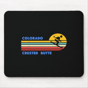 Crested Butte Colorado Skifahren Skifahrer Ski Ret Mousepad