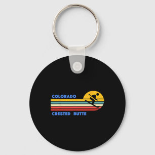 Crested Butte Colorado Skifahren Skifahrer Ski Ret Schlüsselanhänger