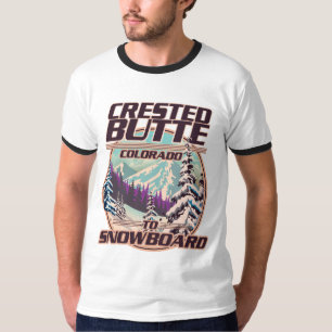 Crested Butte Colorado Snowboard Logo T-Shirt
