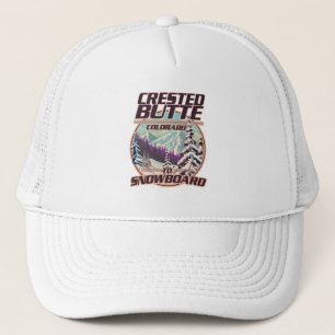 Crested Butte Colorado Snowboarding Logo Truckerkappe